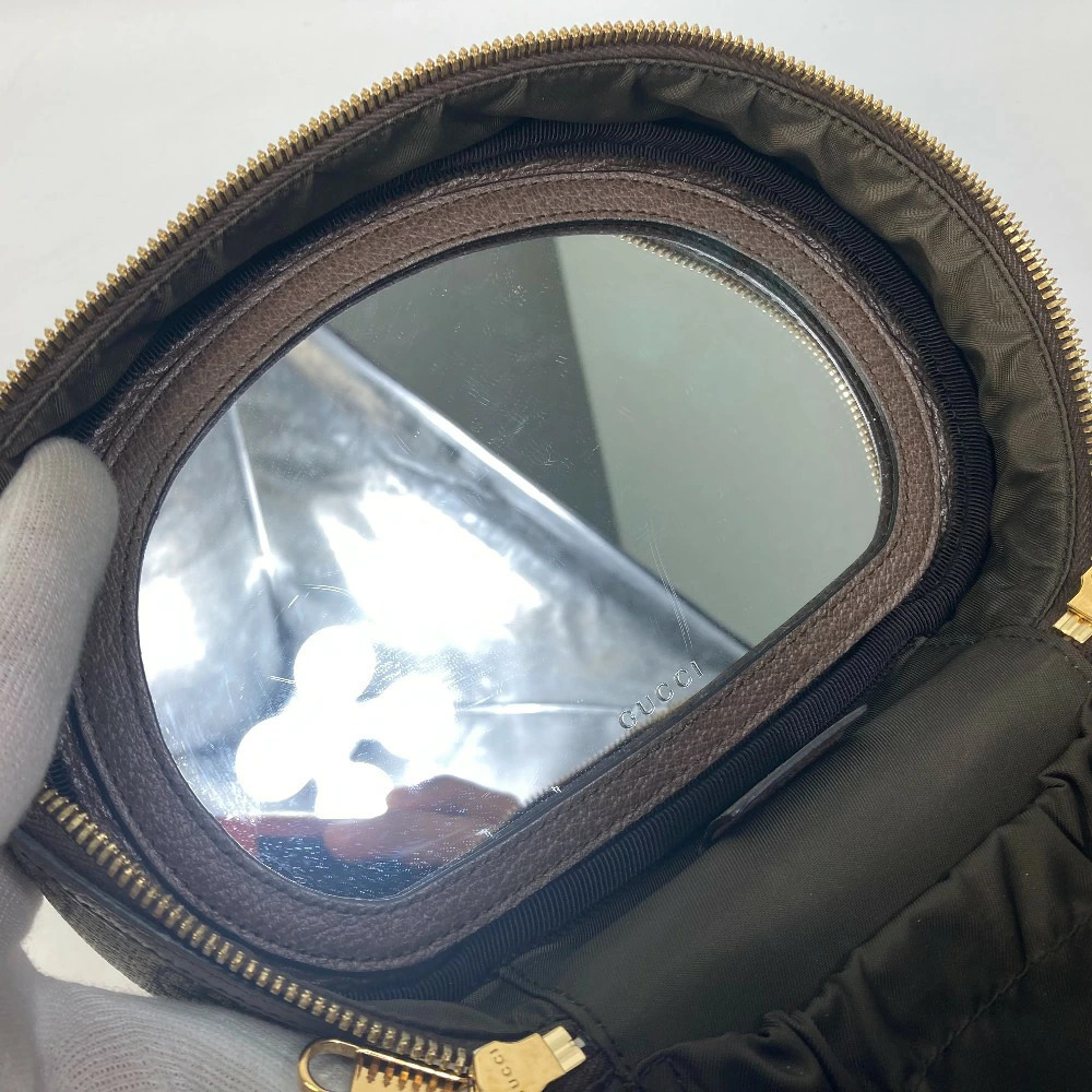 Gucci Ophidia Handbag Case Cosmetic GG Sherry Bag Mirror Vanity Beige Supreme - Picture 15 of 15